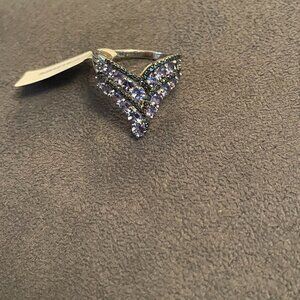 purple stone ladies 925 silver ring Thailand NWT